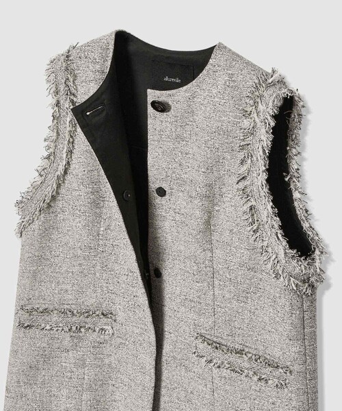 allureville（アルアバイル）の「ミックスツイードフレアジレ（その他アウター・レディース・ブラック/オフホワイト・2）」の13枚目の写真