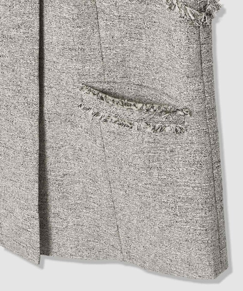 allureville（アルアバイル）の「ミックスツイードフレアジレ（その他アウター・レディース・ブラック/オフホワイト・2）」の14枚目の写真