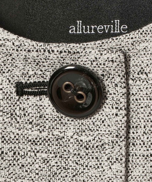 allureville（アルアバイル）の「ミックスツイードフレアジレ（その他アウター・レディース・ブラック/オフホワイト・2）」の15枚目の写真