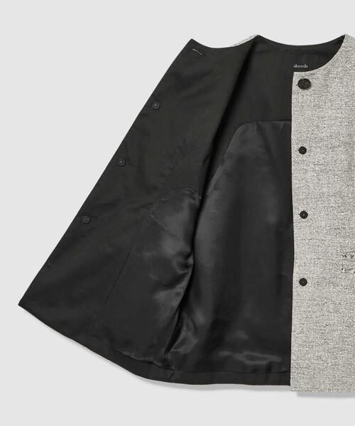 allureville（アルアバイル）の「ミックスツイードフレアジレ（その他アウター・レディース・ブラック/オフホワイト・2）」の16枚目の写真