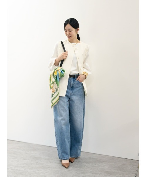 allureville（アルアバイル）の「ミックスツイードフレアジレ（その他アウター・レディース・ブラック/オフホワイト・2）」の18枚目の写真