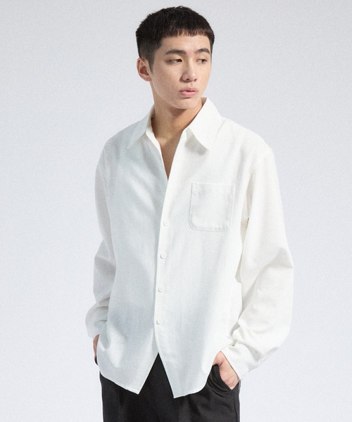 Parts Lab.（パーツラボ）の「【Parts Lab.】Linen Mix Faded Relax Shirt / リネンミックスフェードリラックスシャツ（シャツ/ブラウス・メンズ・ダークグレー/ホワイト/グレー・S/M/L）」の7枚目の写真