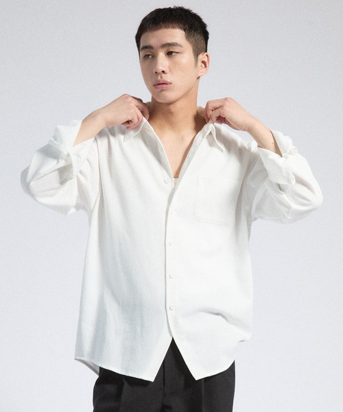 Parts Lab.（パーツラボ）の「【Parts Lab.】Linen Mix Faded Relax Shirt / リネンミックスフェードリラックスシャツ（シャツ/ブラウス・メンズ・ダークグレー/ホワイト/グレー・S/M/L）」の12枚目の写真