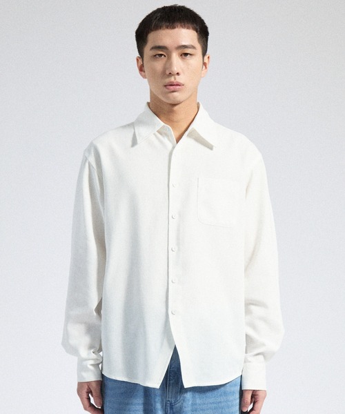 Parts Lab.（パーツラボ）の「【Parts Lab.】Linen Mix Faded Relax Shirt / リネンミックスフェードリラックスシャツ（シャツ/ブラウス・メンズ・ダークグレー/ホワイト/グレー・S/M/L）」の13枚目の写真