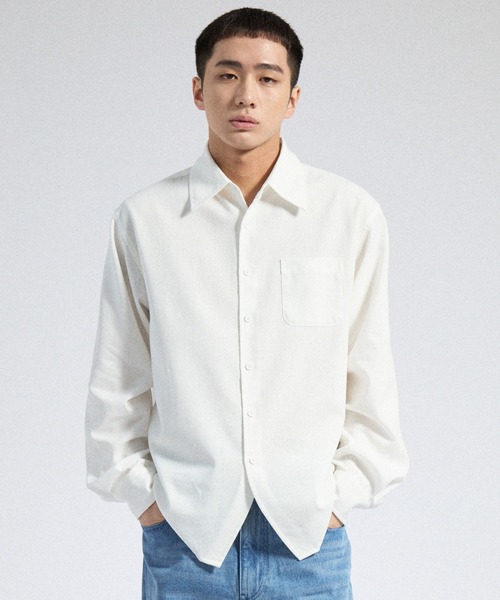 Parts Lab.（パーツラボ）の「【Parts Lab.】Linen Mix Faded Relax Shirt / リネンミックスフェードリラックスシャツ（シャツ/ブラウス・メンズ・ダークグレー/ホワイト/グレー・S/M/L）」の14枚目の写真