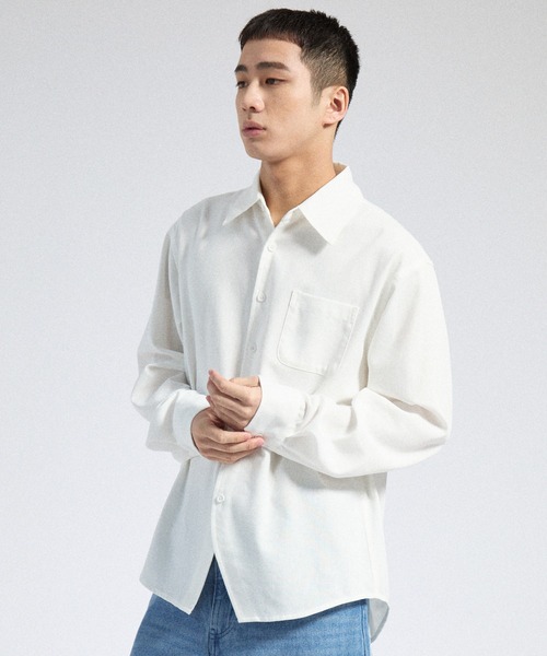 Parts Lab.（パーツラボ）の「【Parts Lab.】Linen Mix Faded Relax Shirt / リネンミックスフェードリラックスシャツ（シャツ/ブラウス・メンズ・ダークグレー/ホワイト/グレー・S/M/L）」の16枚目の写真