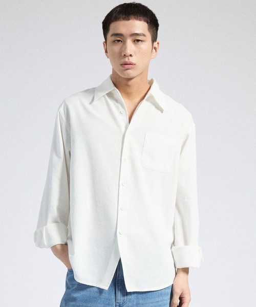 Parts Lab.（パーツラボ）の「【Parts Lab.】Linen Mix Faded Relax Shirt / リネンミックスフェードリラックスシャツ（シャツ/ブラウス・メンズ・ダークグレー/ホワイト/グレー・S/M/L）」の18枚目の写真
