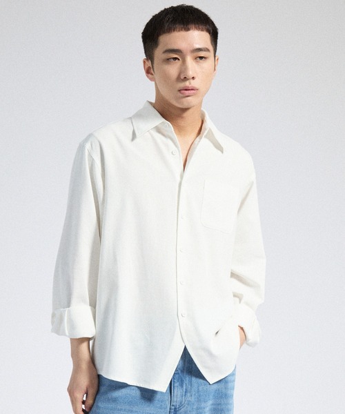 Parts Lab.（パーツラボ）の「【Parts Lab.】Linen Mix Faded Relax Shirt / リネンミックスフェードリラックスシャツ（シャツ/ブラウス・メンズ・ダークグレー/ホワイト/グレー・S/M/L）」の21枚目の写真