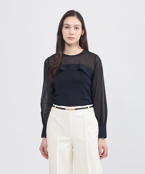 セール】【La maglia】 シアーコンビニットプルオーバー（ニット 