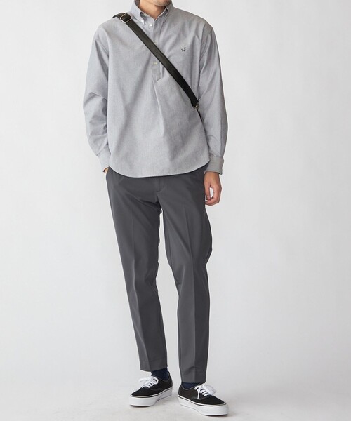 SHIPS（シップス）の「【WEB限定】SHIPS:〈接触冷感〉ジャージ イージー スリム スラックス（スラックス・メンズ・ブラック/ダークグレー/グレー・SMALL/X-LARGE/LARGE/MEDIUM）」の4枚目の写真