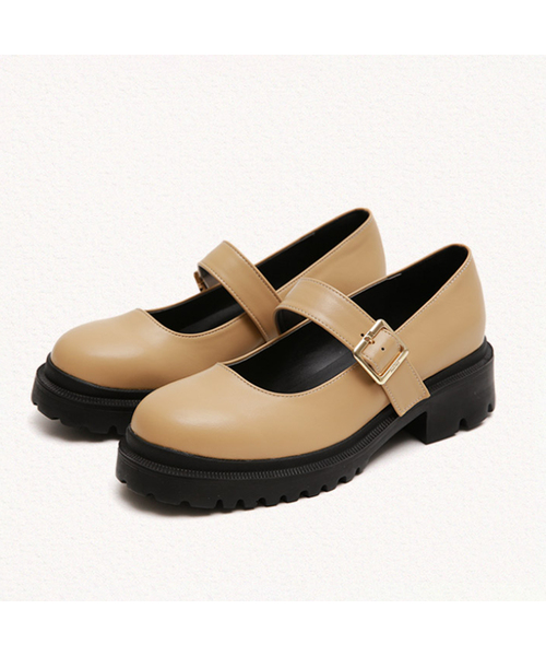 MAC MOC(マックモック)の「Donna Edition 2Color チャンキー メリージェーン 5Cm(バレエシューズ・レディース・Cream/ブラック/ベージュ・24cm/23.5cm/24.5cm/25cm/22.5cm/23cm)」の2枚目の写真