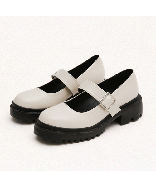MAC MOC(マックモック)の「Donna Edition 2Color チャンキー メリージェーン 5Cm(バレエシューズ・レディース・Cream/ブラック/ベージュ・24cm/23.5cm/24.5cm/25cm/22.5cm/23cm)」の3枚目の写真
