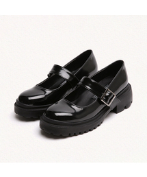 Donna Edition 2Color チャンキー メリージェーン 5Cm