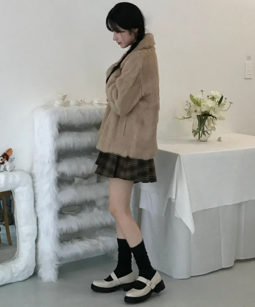 MAC MOC(マックモック)の「Donna Edition 2Color チャンキー メリージェーン 5Cm(バレエシューズ・レディース・Cream/ブラック/ベージュ・24cm/23.5cm/24.5cm/25cm/22.5cm/23cm)」の4枚目の写真
