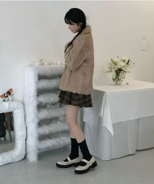 MAC MOC(マックモック)の「Donna Edition 2Color チャンキー メリージェーン 5Cm(バレエシューズ・レディース・Cream/ブラック/ベージュ・24cm/23.5cm/24.5cm/25cm/22.5cm/23cm)」の6枚目の写真