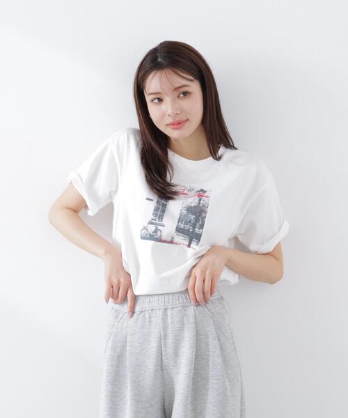 PROPORTION BODY DRESSING(プロポーションボディドレッシング)の「<a>フォトプリントT / 1216169300(Tシャツ/カットソー・レディース・ホワイト/ホワイト系その他・FREE)」の4枚目の写真