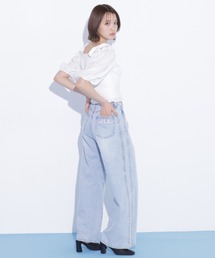 JILL by JILL STUART | 構築パネルワイドデニム(デニムパンツ)