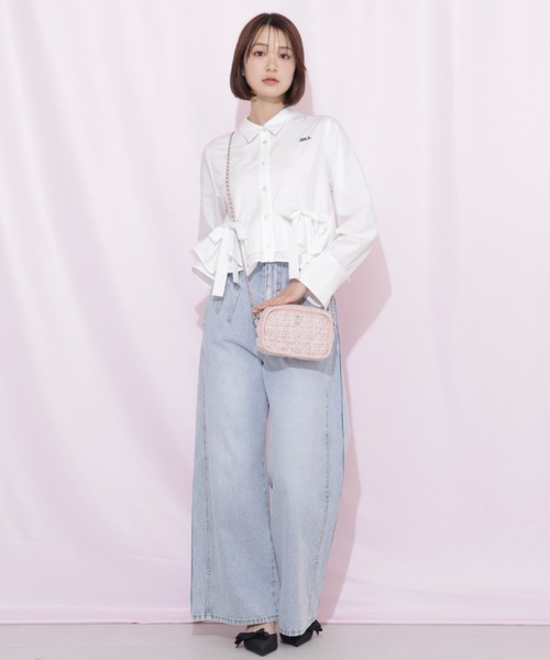 JILL by JILL STUART(ジルバイジルスチュアート)の「構築パネルワイドデニム(デニムパンツ・レディース・ブルー/グレー・MEDIUM/SMALL)」の12枚目の写真