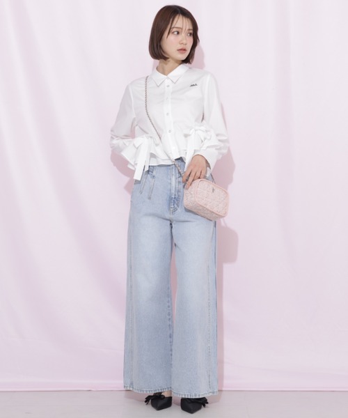 JILL by JILL STUART(ジルバイジルスチュアート)の「構築パネルワイドデニム(デニムパンツ・レディース・ブルー/グレー・MEDIUM/SMALL)」の13枚目の写真