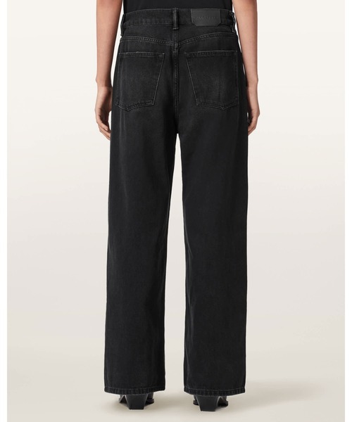 ALLSAINTS（オールセインツ）の「AKI CROSSOVER RIPPED JEANS | AKI クロスオーバー リップド ジーンズ（デニムパンツ・レディース・ブラック系その他・24/26/25）」の5枚目の写真