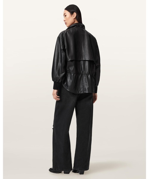 ALLSAINTS（オールセインツ）の「AKI CROSSOVER RIPPED JEANS | AKI クロスオーバー リップド ジーンズ（デニムパンツ・レディース・ブラック系その他・24/26/25）」の6枚目の写真