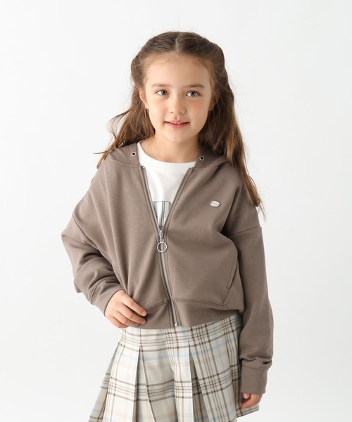 GLOBAL WORK(グローバルワーク)の「ダンボールストレッチZIPパーカー/636460(パーカー・キッズ・ライトグレー/ピンク系その他3/ブラウン・140cm/150cm/160cm/130cm)」の2枚目の写真