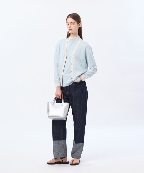 MACKINTOSH PHILOSOPHY(マッキントッシュ フィロソフィー)の「バイカラーファインコットンカーディガン(カーディガン/ボレロ・レディース・ブルー系その他7/ブルー系その他3/グリーン系その他2/ダークネイビー・38)」の5枚目の写真