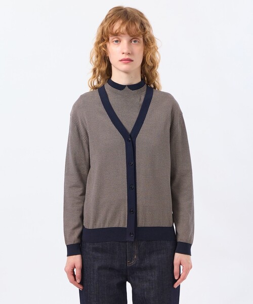 MACKINTOSH PHILOSOPHY(マッキントッシュ フィロソフィー)の「バイカラーファインコットンカーディガン(カーディガン/ボレロ・レディース・ブルー系その他7/ブルー系その他3/グリーン系その他2/ダークネイビー・38)」の9枚目の写真