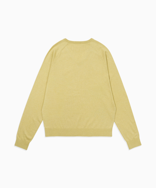 HELLO SUNRISE（ハローサンライズ）の「HS V-neck L/S Knit_Beige Olive（ニット/セーター・レディース・オリーブ・SMALL/MEDIUM/LARGE）」の2枚目の写真