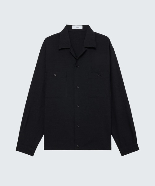 markaware(マーカウェア)の「【marka】2/72ウールトロピカルワッシャー / ダブルポケットオープンカラーシャツ / DOUBLE POCKET OPEN COLLAR SHIRT(シャツ/ブラウス・メンズ・ブラック/グレー・1/2)」の16枚目の写真