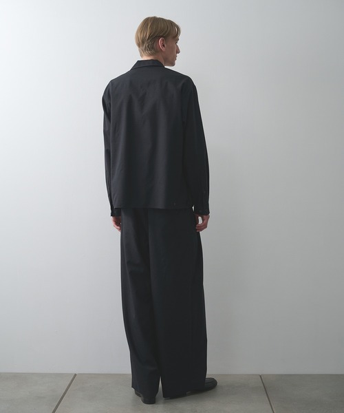 markaware(マーカウェア)の「【marka】2/72ウールトロピカルワッシャー / ダブルポケットオープンカラーシャツ / DOUBLE POCKET OPEN COLLAR SHIRT(シャツ/ブラウス・メンズ・ブラック/グレー・1/2)」の12枚目の写真