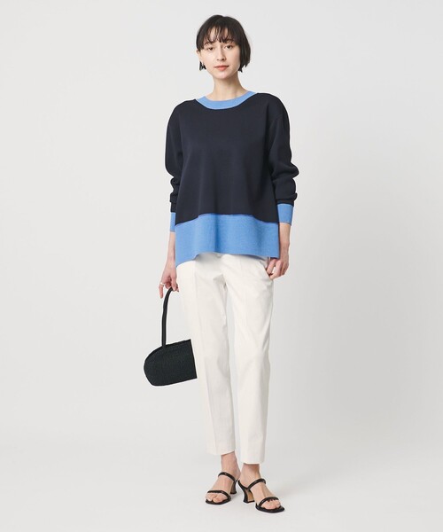 RIRANCHA ツイル スリムパンツ WHITE ‐ウォッシャブル‐（スラックス