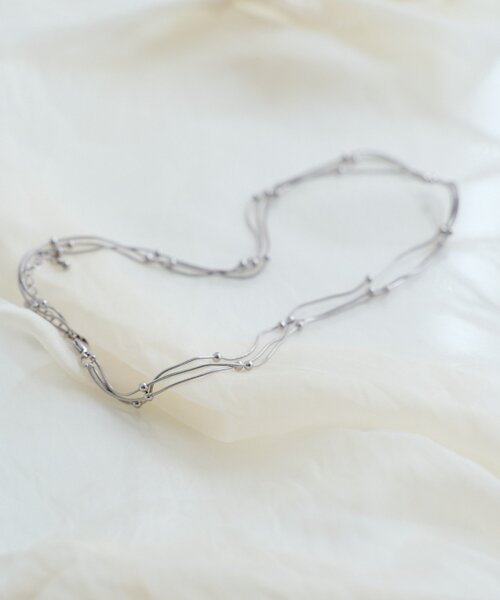 Kastane(カスタネ)の「【fiw.】ステーションネックレス(ネックレス・レディース・シルバー・FREE)」の4枚目の写真