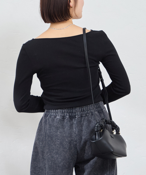 U by SPICK&SPAN(ユーバイスピックアンドスパン)の「GANNI / ガニー Ganni Bou Bag Mini(トートバッグ・レディース・ブラック・FREE)」の6枚目の写真