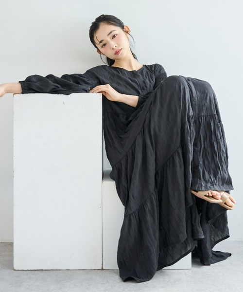 3WAY ティアード ワンピース / ワッシャー加工【586136】（ワンピース