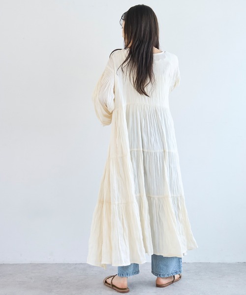 t*o様 新品　mil 3WAY ティアード ワンピース ワッシャー　XS ミル mil（ミル）の「3WAY ティアード ワンピース / ワッシャー加工【586136
