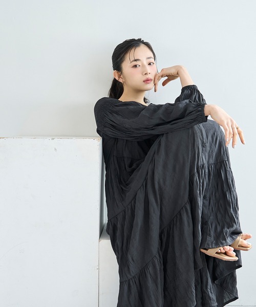 3WAY ティアード ワンピース / ワッシャー加工【586136】（ワンピース