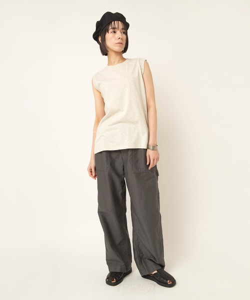 RNA-N（アールエヌエーエヌ）の「R4443 スラブコットンリネンペインターパンツ（その他パンツ・レディース・チャコールグレー/アイボリー/カーキ・FREE）」の16枚目の写真