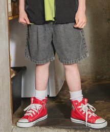 カラーデニムハーフパンツ