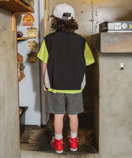 BREEZE(ブリーズ)の「カラーデニムハーフパンツ(デニムパンツ・キッズ・ベージュ/ブラック/ブルー/ミント/オレンジ/ピンク・150/140/120/100/90/130/110)」の11枚目の写真