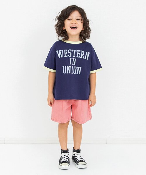 BREEZE(ブリーズ)の「カラーデニムハーフパンツ(デニムパンツ・キッズ・ベージュ/ブラック/ブルー/ミント/オレンジ/ピンク・150/140/120/100/90/130/110)」の12枚目の写真