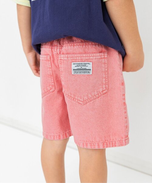 BREEZE(ブリーズ)の「カラーデニムハーフパンツ(デニムパンツ・キッズ・ベージュ/ブラック/ブルー/ミント/オレンジ/ピンク・150/140/120/100/90/130/110)」の14枚目の写真