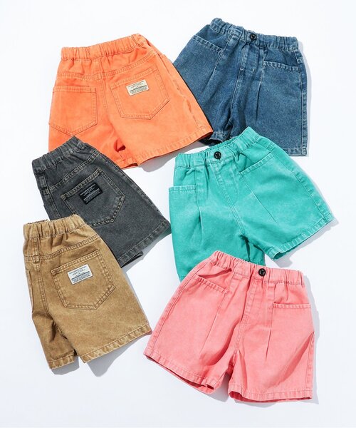 BREEZE(ブリーズ)の「カラーデニムハーフパンツ(デニムパンツ・キッズ・ベージュ/ブラック/ブルー/ミント/オレンジ/ピンク・150/140/120/100/90/130/110)」の17枚目の写真