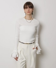 レースキャミ付きアンサンブル（ニット/セーター）｜CADUNE（カデュネ