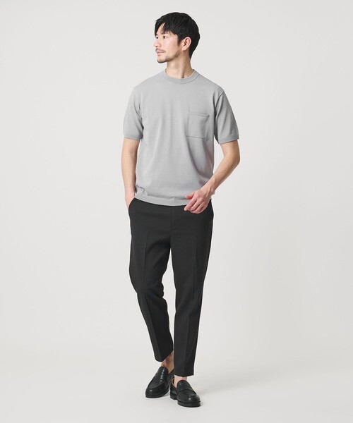 BEAUTY&YOUTH UNITED ARROWS（ビューティーアンドユースユナイテッドアローズ）の「【WEB限定 WARDROBE SMART】フラックスライク テーパード アンクルパンツ【吸水速乾・UVカット】（スラックス・メンズ・モカ/ダークグレー/ブラック・L/M/S/XL）」の6枚目の写真