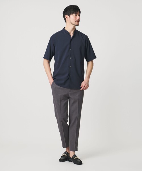BEAUTY&YOUTH UNITED ARROWS（ビューティーアンドユースユナイテッドアローズ）の「【WEB限定 WARDROBE SMART】フラックスライク テーパード アンクルパンツ【吸水速乾・UVカット】（スラックス・メンズ・モカ/ダークグレー/ブラック・L/M/S/XL）」の10枚目の写真