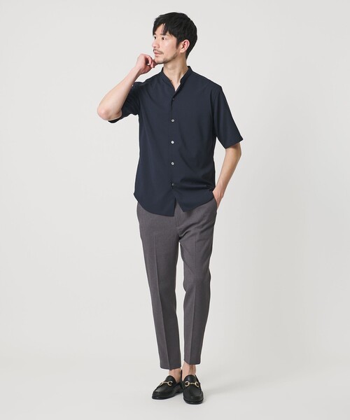 BEAUTY&YOUTH UNITED ARROWS（ビューティーアンドユースユナイテッドアローズ）の「【WEB限定 WARDROBE SMART】フラックスライク テーパード アンクルパンツ【吸水速乾・UVカット】（スラックス・メンズ・モカ/ダークグレー/ブラック・L/M/S/XL）」の11枚目の写真
