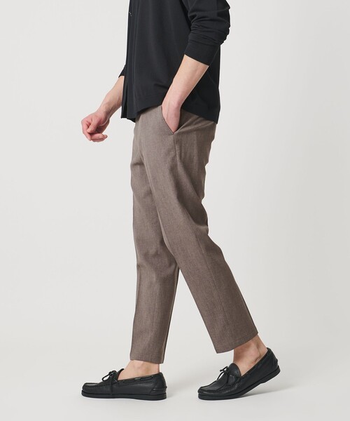 BEAUTY&YOUTH UNITED ARROWS（ビューティーアンドユースユナイテッドアローズ）の「【WEB限定 WARDROBE SMART】フラックスライク テーパード アンクルパンツ【吸水速乾・UVカット】（スラックス・メンズ・モカ/ダークグレー/ブラック・L/M/S/XL）」の12枚目の写真