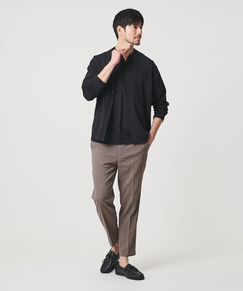 BEAUTY&YOUTH UNITED ARROWS（ビューティーアンドユースユナイテッドアローズ）の「【WEB限定 WARDROBE SMART】フラックスライク テーパード アンクルパンツ【吸水速乾・UVカット】（スラックス・メンズ・モカ/ダークグレー/ブラック・L/M/S/XL）」の14枚目の写真