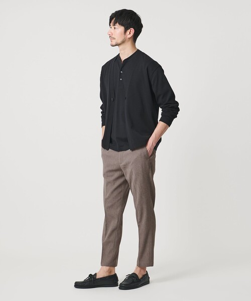 BEAUTY&YOUTH UNITED ARROWS（ビューティーアンドユースユナイテッドアローズ）の「【WEB限定 WARDROBE SMART】フラックスライク テーパード アンクルパンツ【吸水速乾・UVカット】（スラックス・メンズ・モカ/ダークグレー/ブラック・L/M/S/XL）」の15枚目の写真